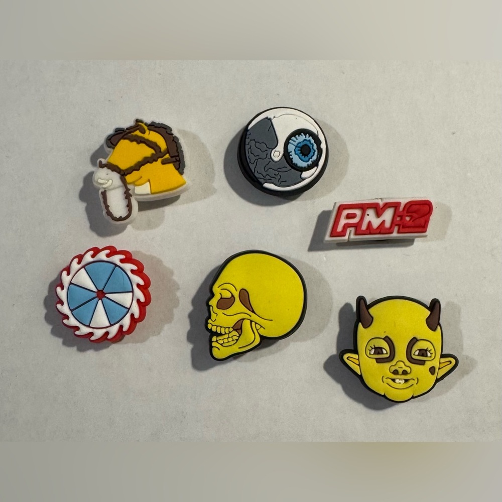 Post Malone Croc Shoe Charm Posty Co Jibbitz 6 Piece Rubber Pin Clean HTF EUC